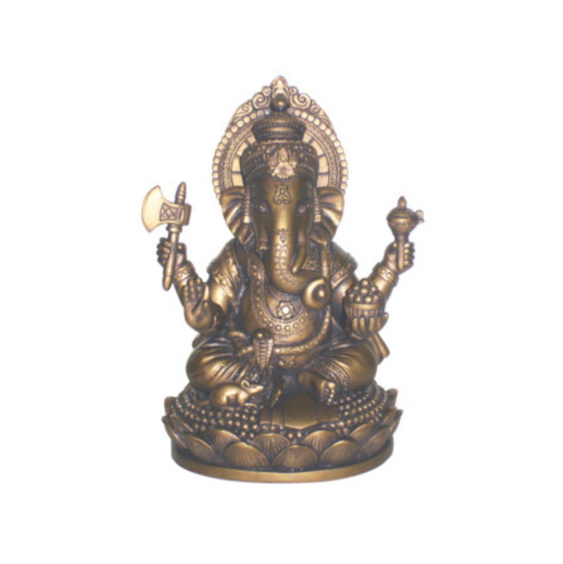 Ganesha - Bronsfärgad, 17 cm