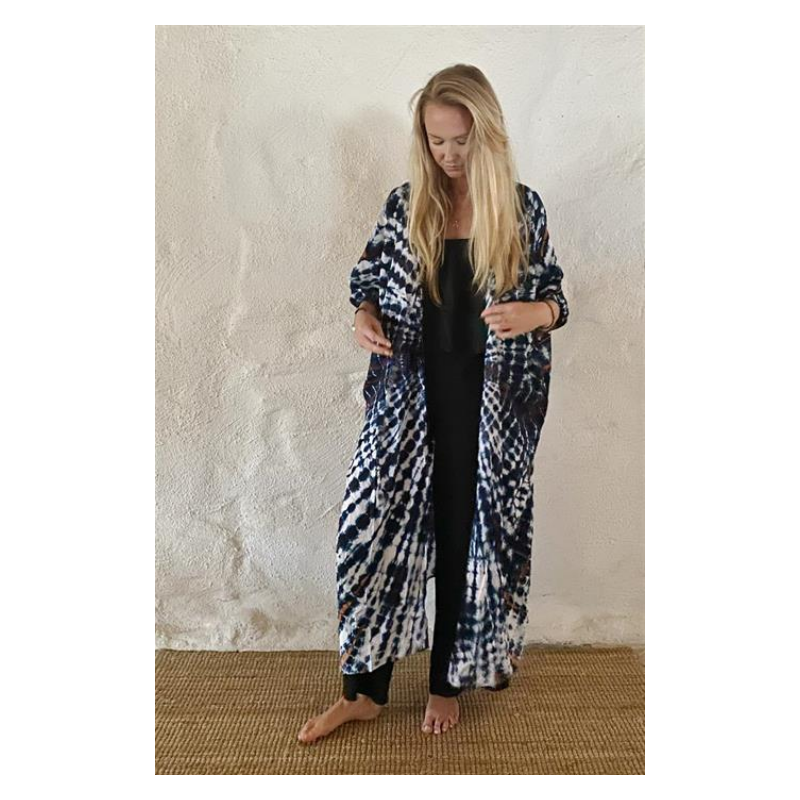 Kaftan i batikmönster
