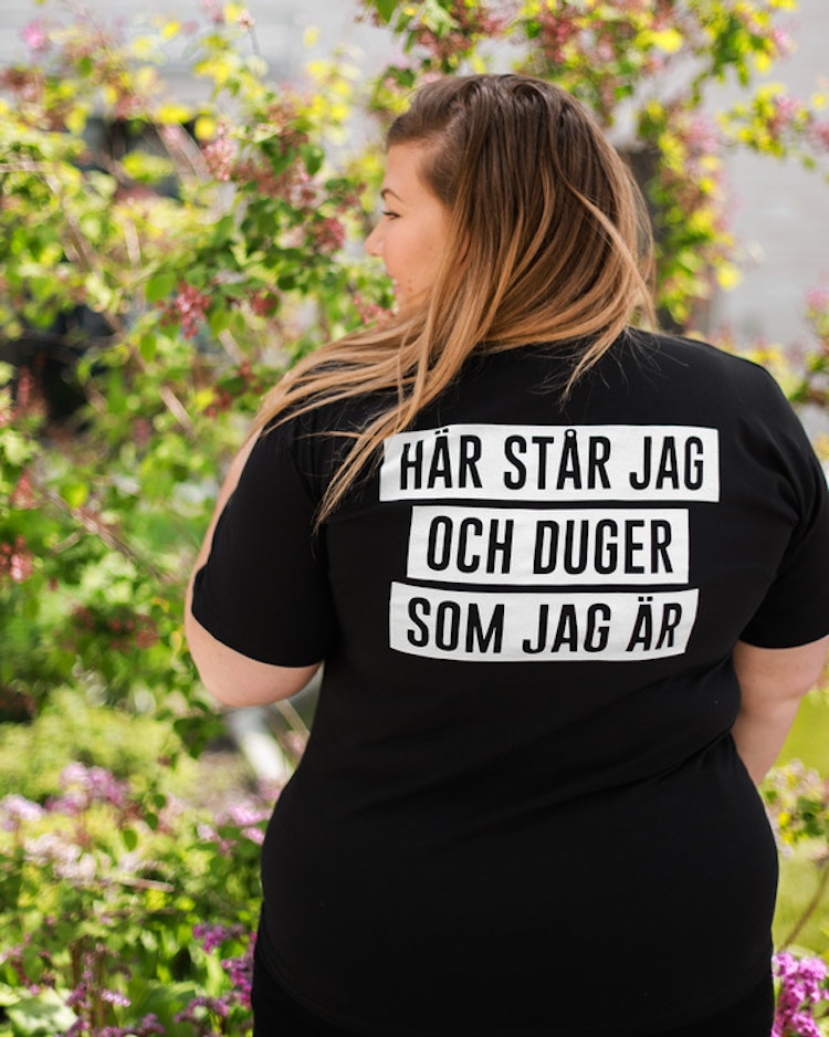 T-shirt "Här står jag och duger som jag är"