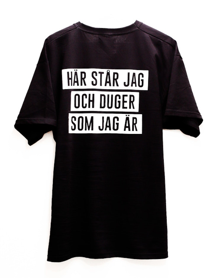 T-shirt "Här står jag och duger som jag är"