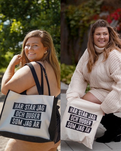 Väskpaket: "Här står jag och duger som jag är"