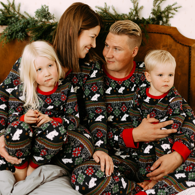 Mumin Ornament pyjamas dam mörkblå