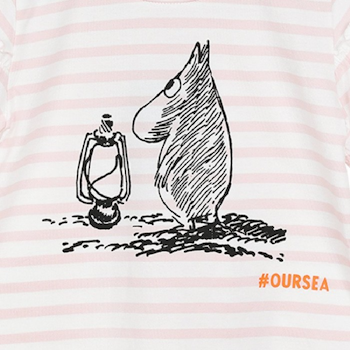 Mumin Our Sea T-shirt Rosa