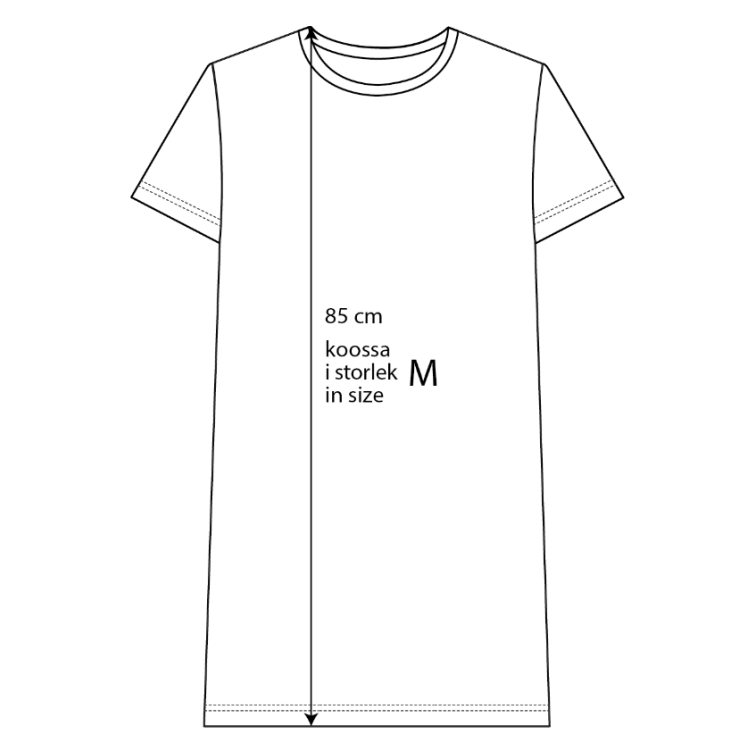 MUMIN - Oversize t-shirt Lilla My svart