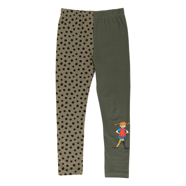 Pippi Prickigt leggings mossa - Stl. 128cl