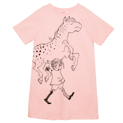 Pippi oversize t-shirt/nattlinne rosa