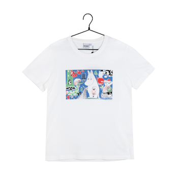 Mumin T-shirt Omslag vit - XXL
