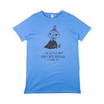 Mumin Bite nattlinne/Oversize T-shirt Blå - M