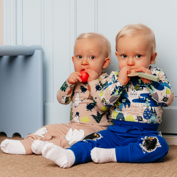 Mumin Påhitt collegebyxa baby blå