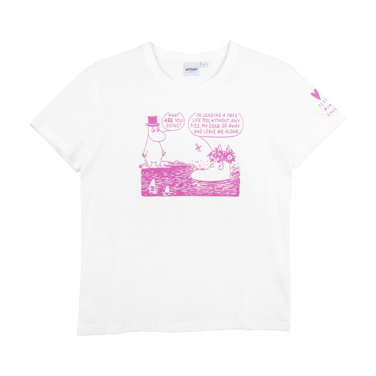 Mumin Saimi-t-shirt Best Mum naturvit