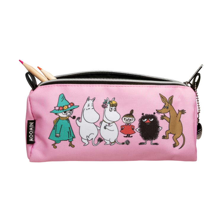 Mumin Ruttu pennfodral Vänner rosa