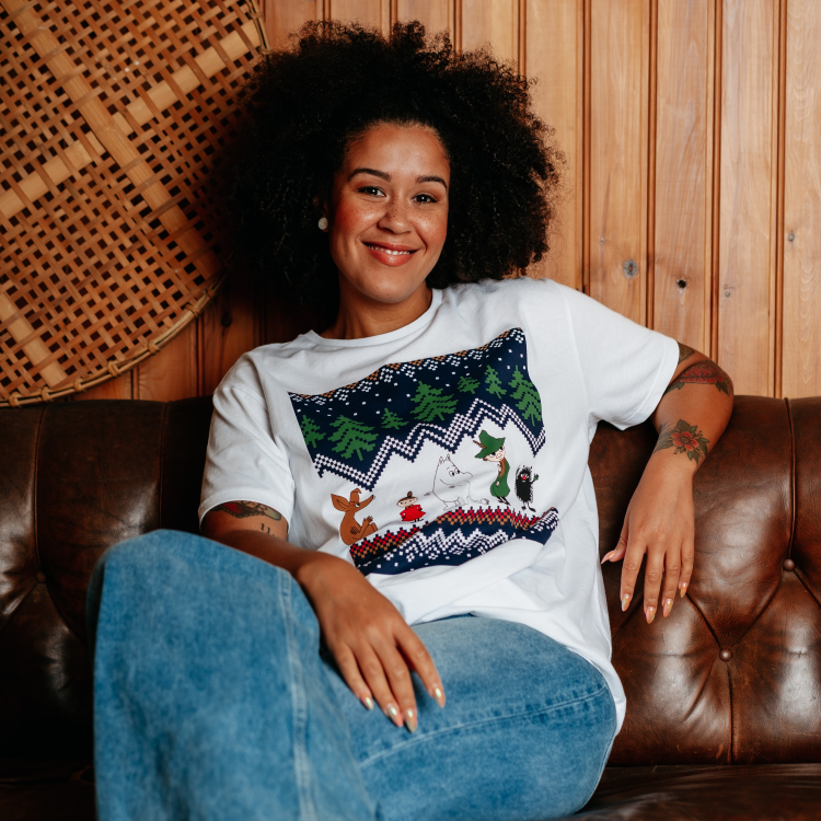 Mumin Oiva t-shirt Bergstrakt naturvit