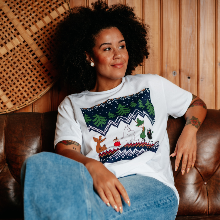 Mumin Oiva t-shirt Bergstrakt naturvit