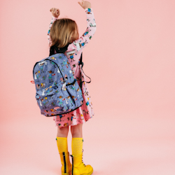 Pippi Jekku ryggsäck Grannar lila