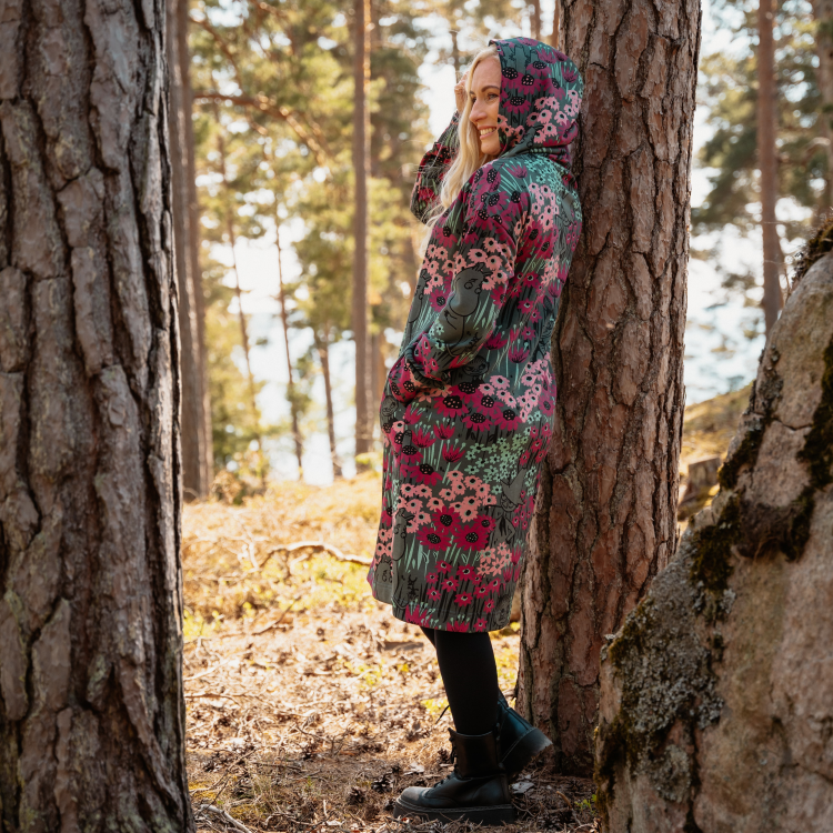 Mumin Huvklänning Tusensköna mörkgrön - Stl. M