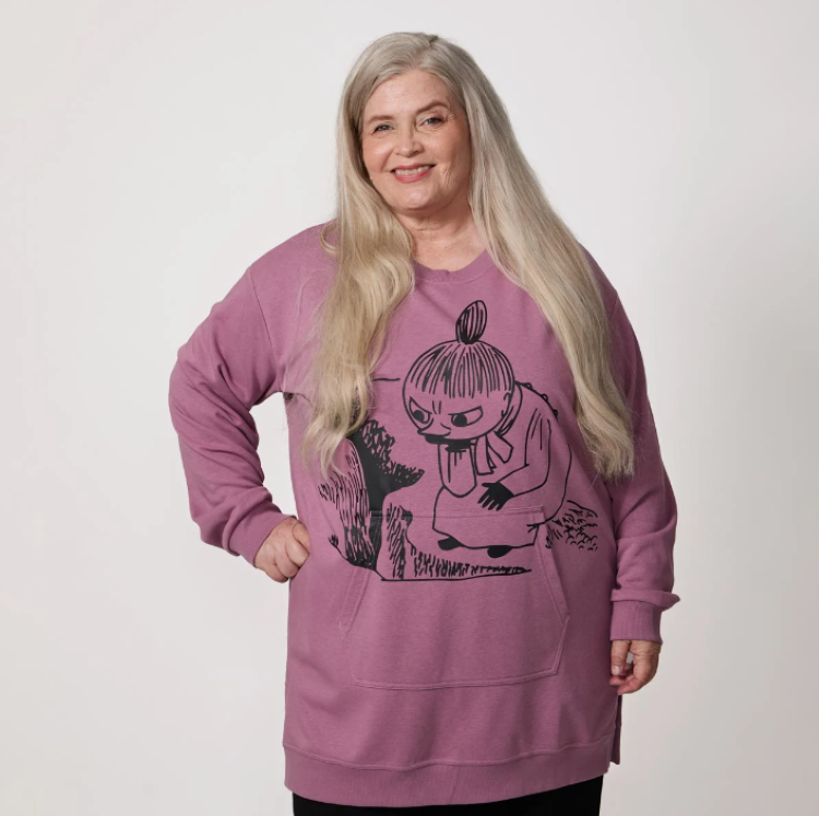 Mumin Viivi sweatshirttunika My lila