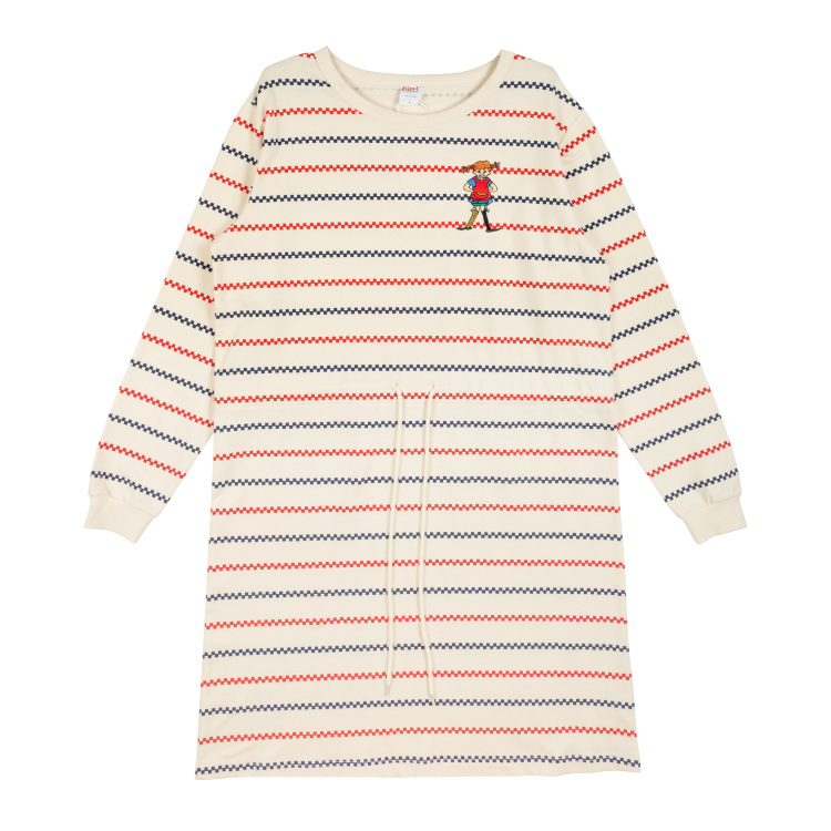 Pippi Mira Sweatshirtklänning Rutrand kitt