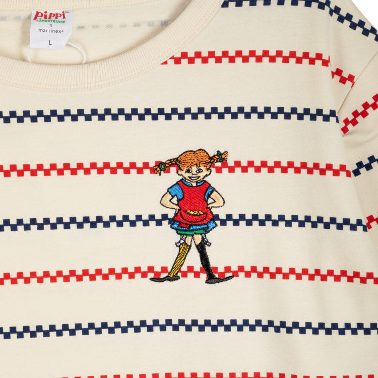Pippi Mira Sweatshirtklänning Rutrand kitt