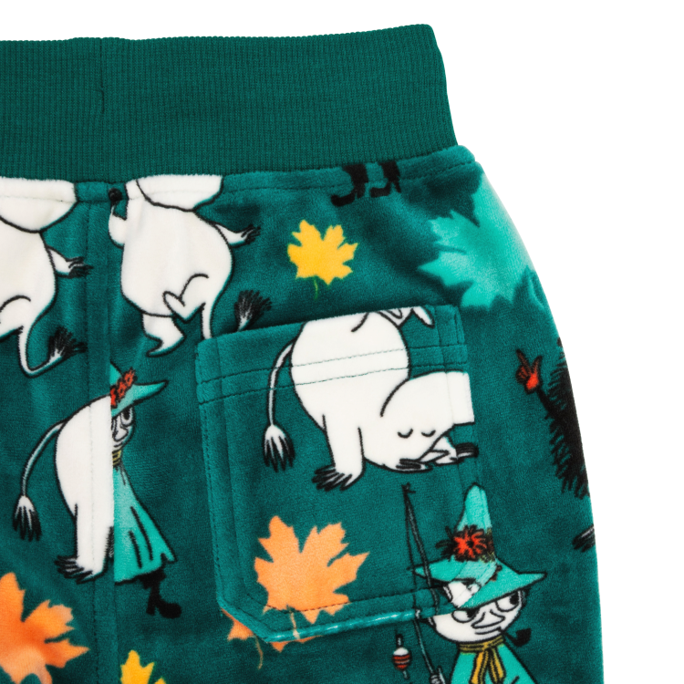 Mumin Hurtigt velourbyxa baby grön