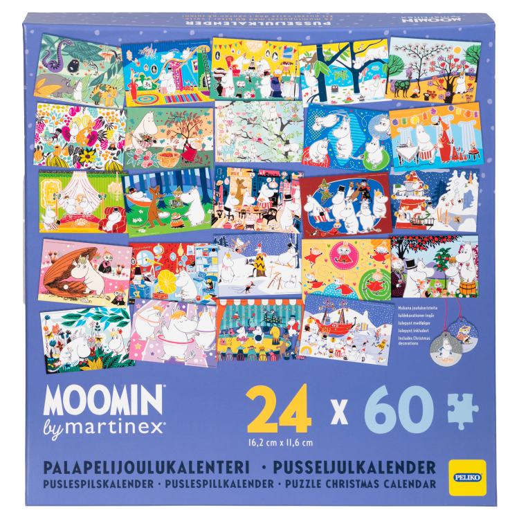 Mumin Pusseljulkalender 24x60 bitar
