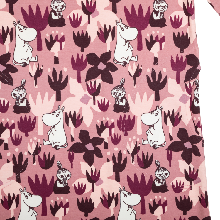 Mumin Hilda tunika Flor mörkrosa