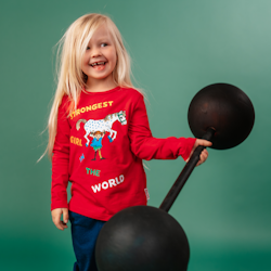 Pippi Strongest Girl tröja röd