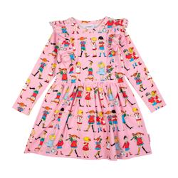Pippi vänner klänning rosa