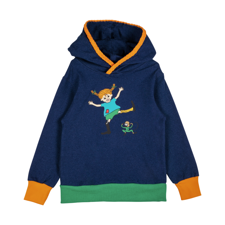 Pippi Denim huvtröja blå