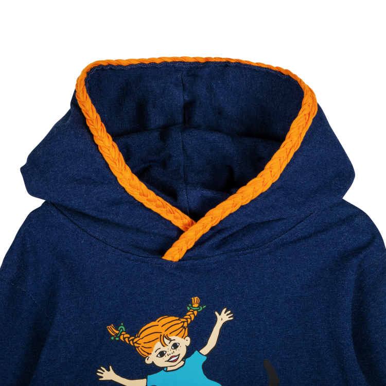 Pippi Denim huvtröja blå
