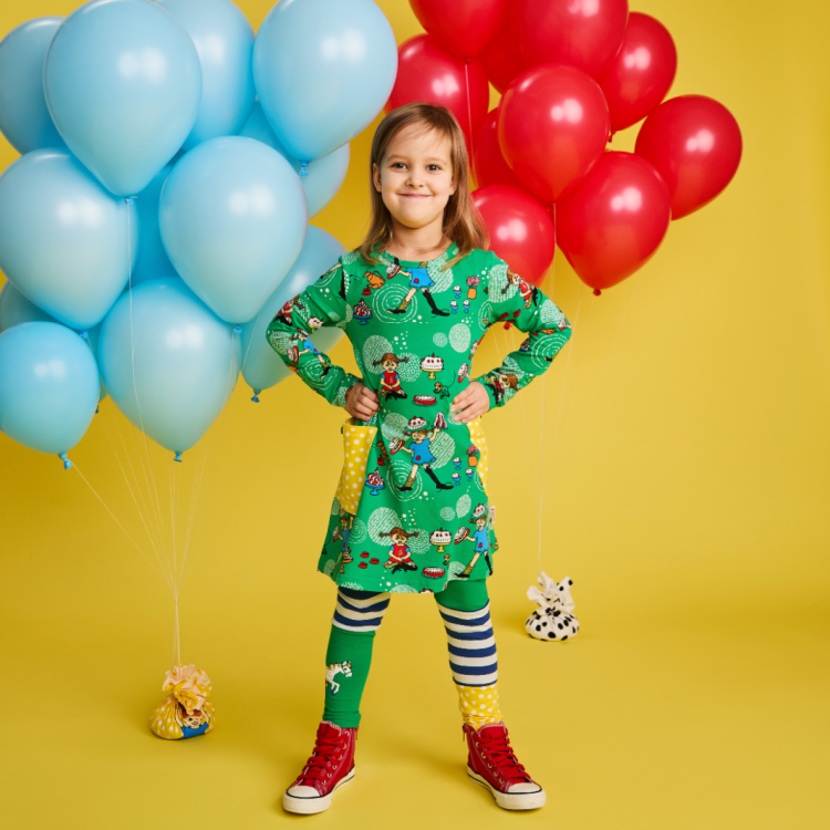Pippi Kalas klänning grön