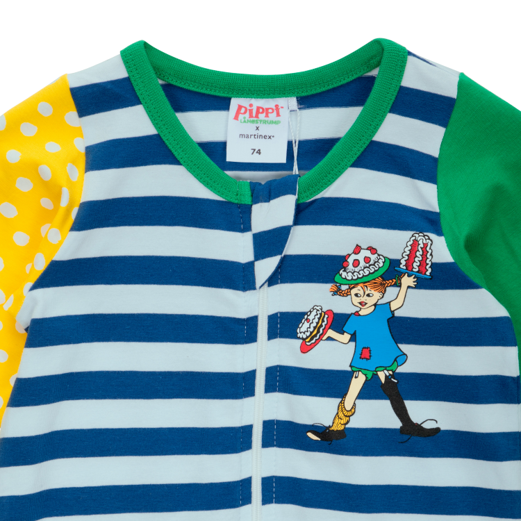 Pippi Tårta pyjamas blå/grön