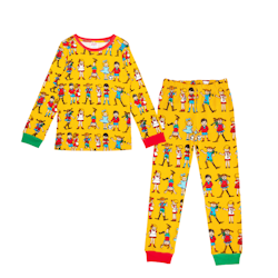 Pippi med vänner pyjamas gul - Stl. 86/92cl