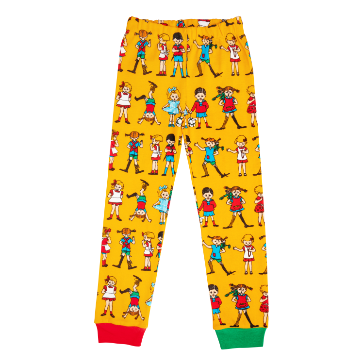 Pippi med vänner pyjamas gul - Stl. 86/92cl