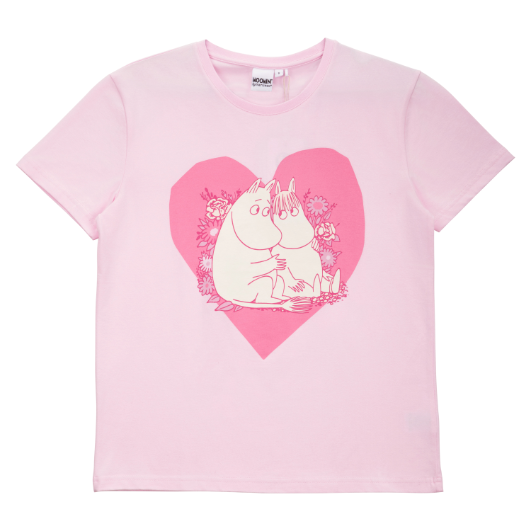 Mumin Taimi t-shirt Älskad rosa