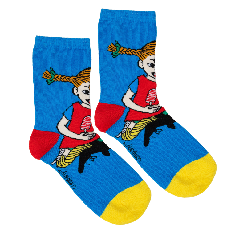 Pippi strumpor 2st blå/röd