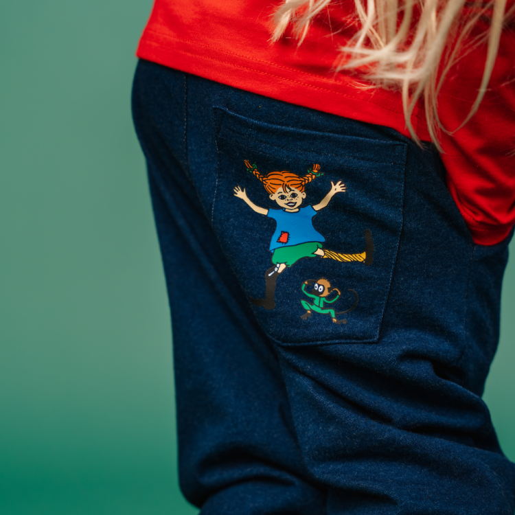 Pippi Collegebyxa Denim - Stl. 92cl