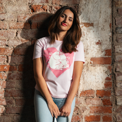 Mumin Taimi t-shirt Älskad rosa