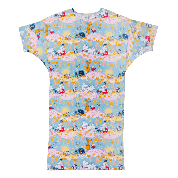 Mumin Om kvällen kaftan ljusblå