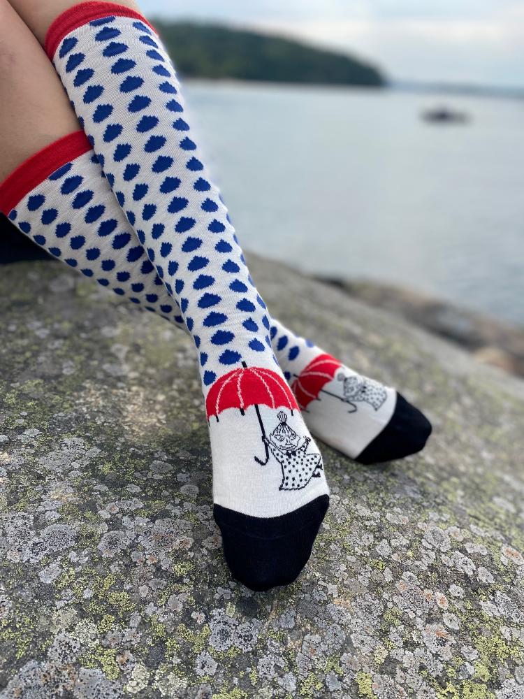Mumin Knästrumpor ull Lilla My paraply