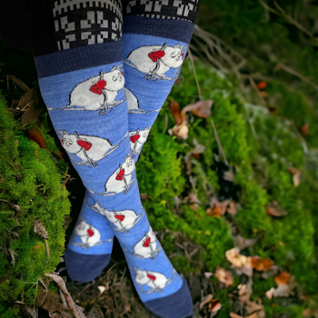 Mumin Knästrumpor ull Mumintrollet skidor