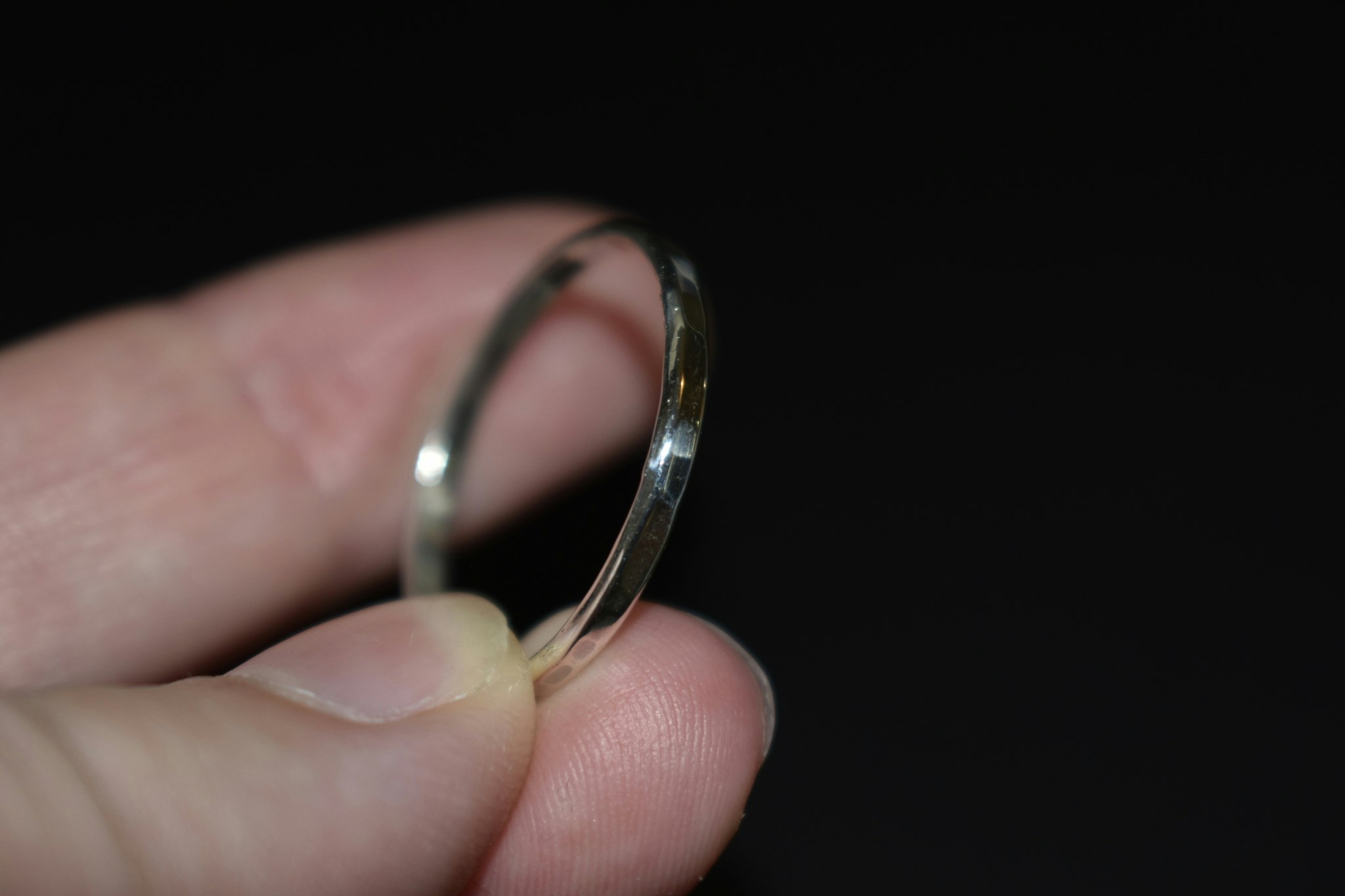 Ring med hamrad kant - sterling silver