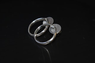 Runda örhängen - sterling silver