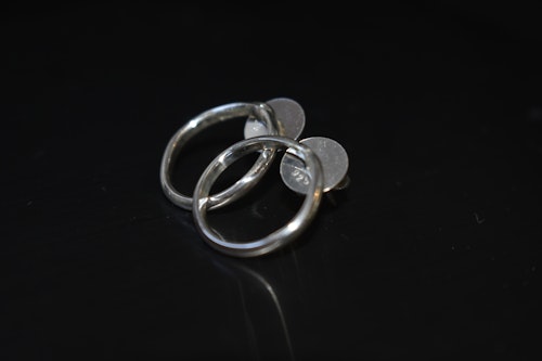 Runda örhängen - sterling silver