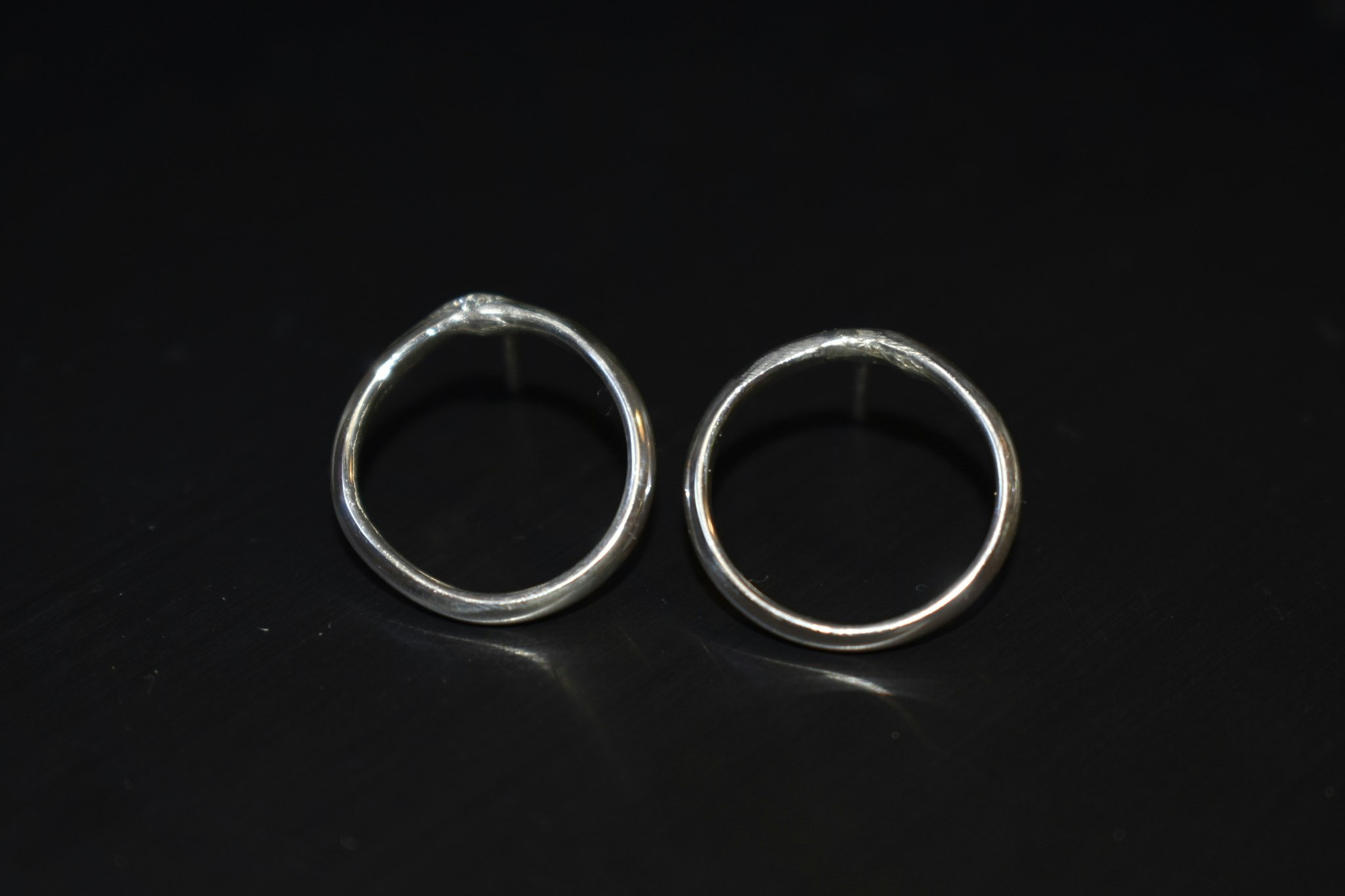 Runda örhängen - sterling silver