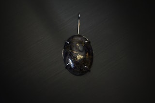 Ametist cabachon hänge - sterling silver