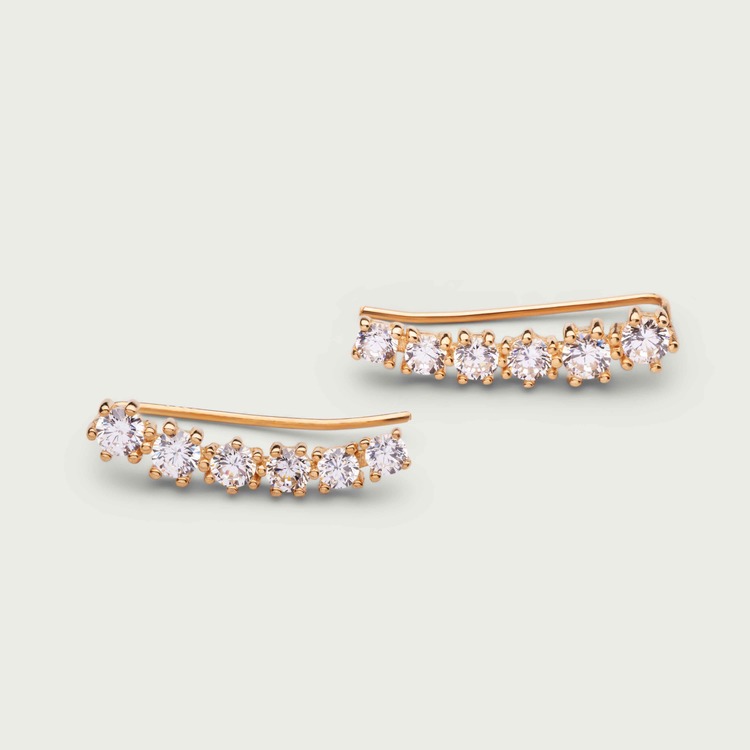 Dazzling earrings gold plated