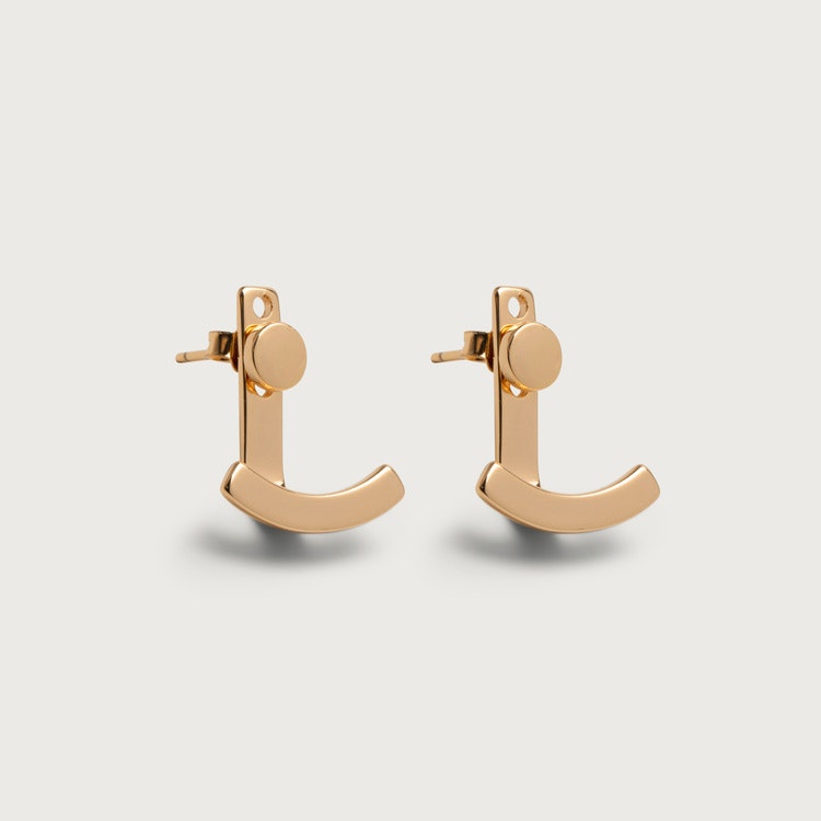 Graphic earrings gold plated