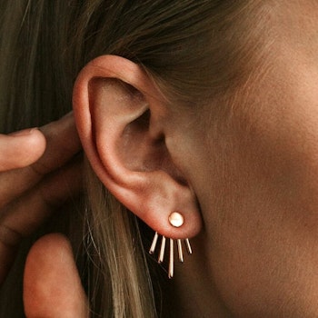 Scandinavian ear jacket earrings – Twisted - Sparv Accessories