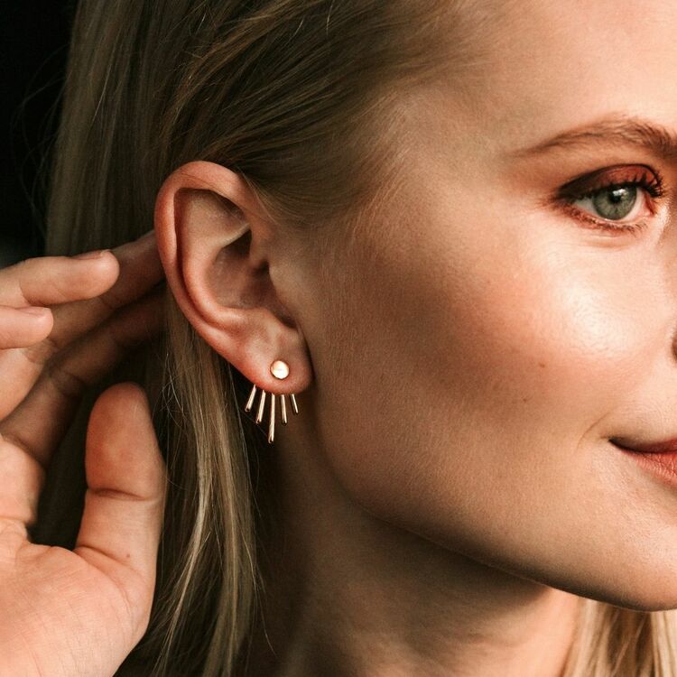 Ear jacket earrings