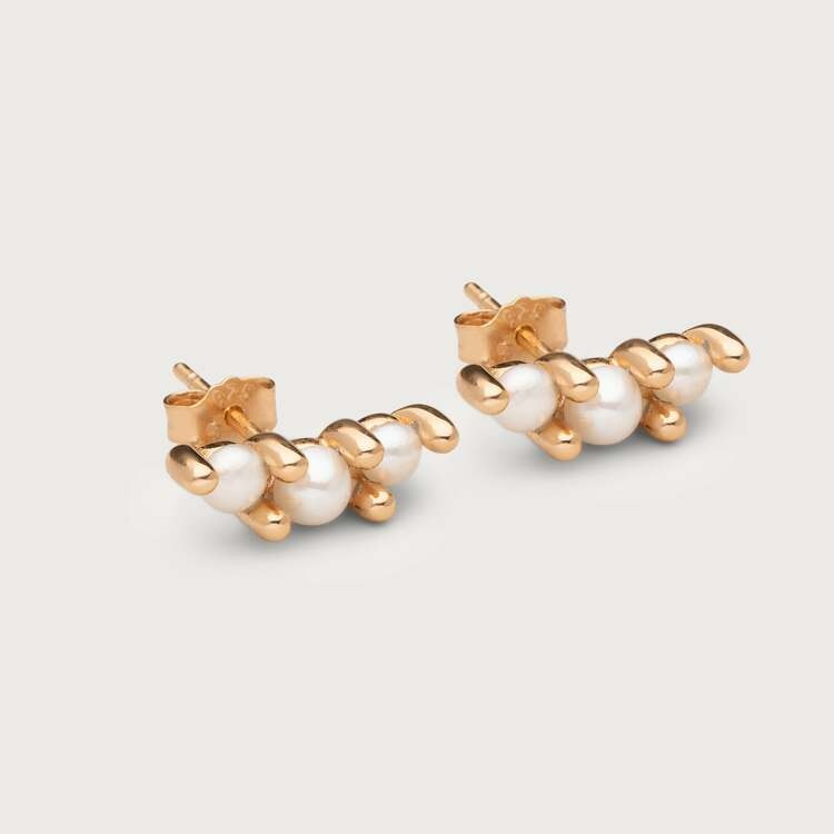 Pearly trio earrings